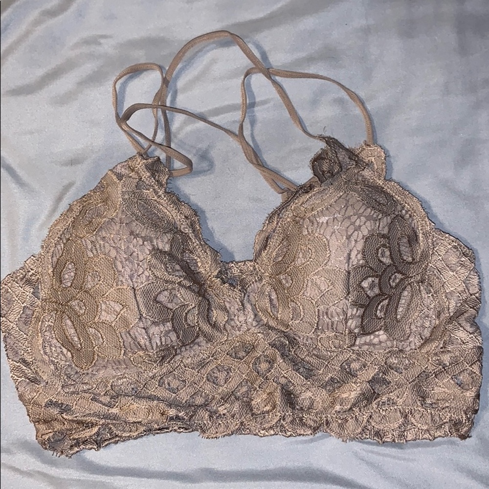 Lace Bralette- Cocoa Color - Size L